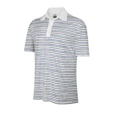 Adidas ClimaCool White Mesh Stripe Polo