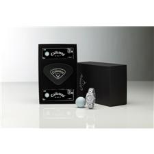 Callaway Golf Silver Dial Watch Gift Box w/ Dozen Logoed Balls