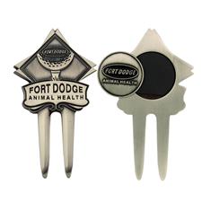 Logo Golf Custom Cast Divot Tool w/ Ball Marker