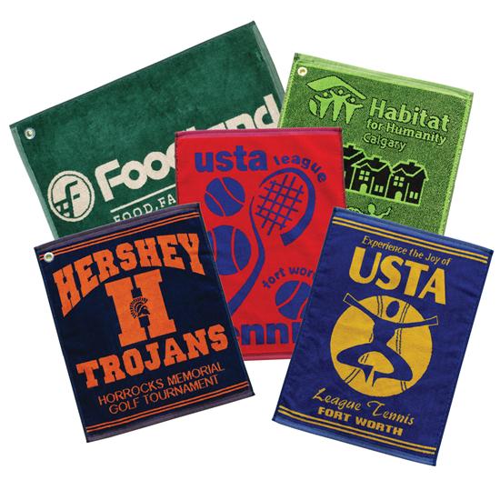 Logo Golf Woven Cotton Logo Golf Towels - Standard Size