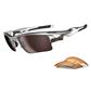 Oakley Fast Jacket XL Sunglasses - Silver Frame - Black Iridium Polarized/Persimmon Lens