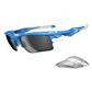 Oakley Fast Jacket XL Sunglasses - Sky Blue Frame - Black Iridium and Clear Lens