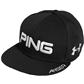 PING Men's Limited Edition Hunter Mahan Flat Bill Hat - Black - Large/X-Large