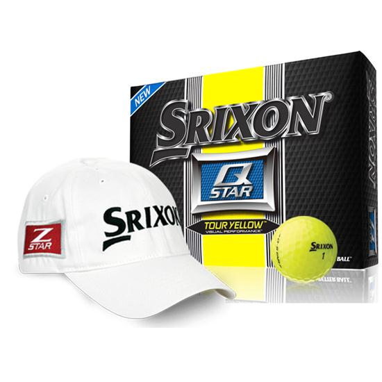 Srixon Q Star Tour Yellow Golf Balls with Free Tour Hat