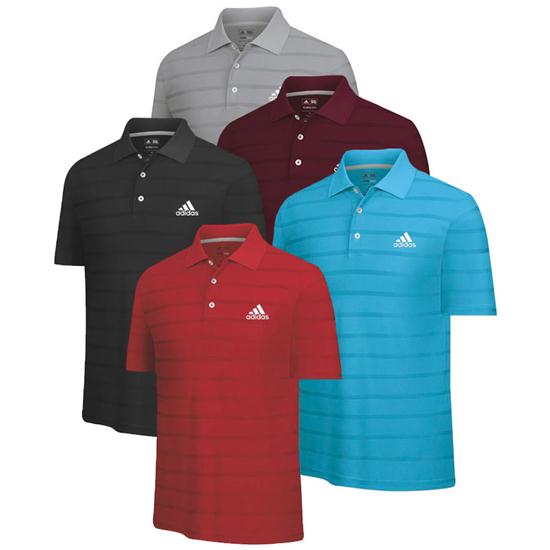 Adidas Men's Tour Logo ClimaCool Textured Solid Polo