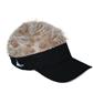 Flair Hair Men's Black Visor with Blonde Hair
