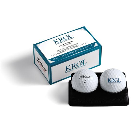 Pinnacle Custom Logo 2 Ball Business Card Box