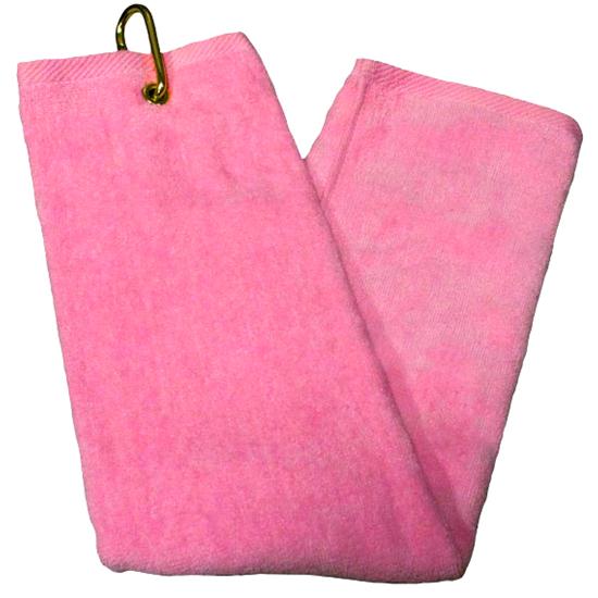 TriFold Personalized Golf Towel Pink