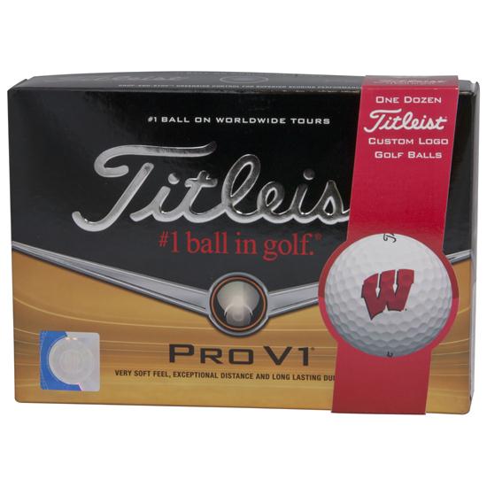 Titleist Prior Generation Pro V1 Collegiate Golf Balls Wisconsin