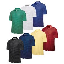 Adidas ClimaLite Pencil Stripe Pique - Logo Golf Shirts
