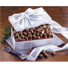 Maple Ridge Farms Snowflake Gift Box with Chocolate Covered Almonds