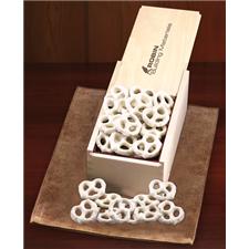 Maple Ridge Farms Wooden Collector's Box - White Chocolate Pretzels