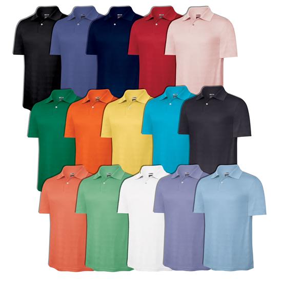 Adidas ClimaCool Textured Mesh Logo Golf Shirts 