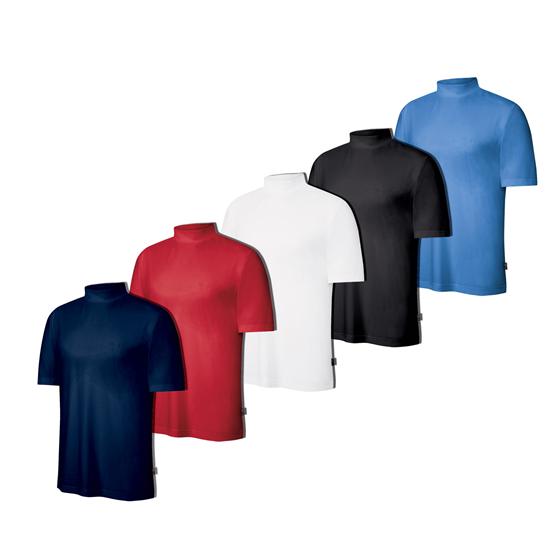 Adidas ClimaLite Logo Short Sleeve Stretch Jersey Mock