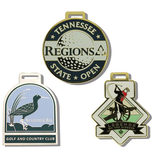 Logo Golf Brass Etched Bag Tags