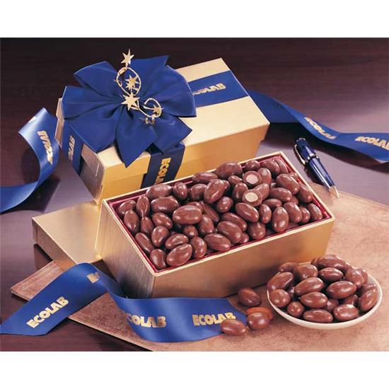 Maple Ridge Farms Golden Gift Box of Chocolate Covered Amonds