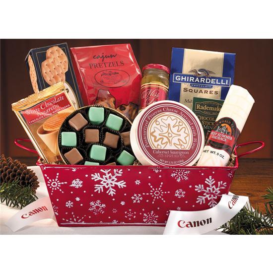 Maple Ridge Farms Holiday Snowflake Basket