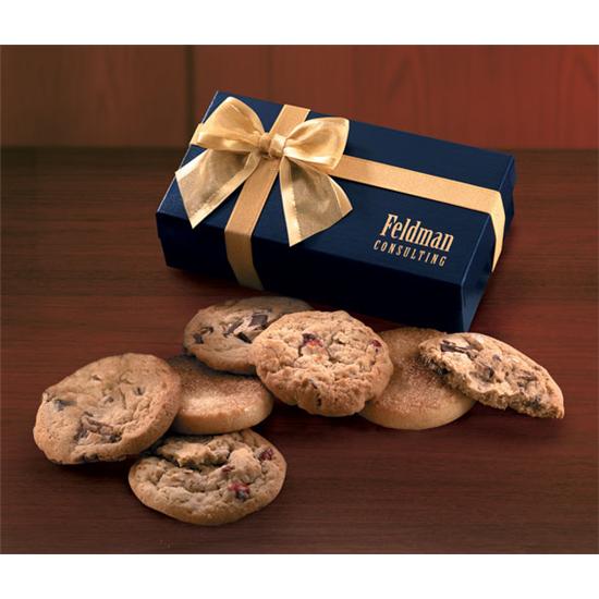 Maple Ridge Farms Navy Gift Box with Gourmet Cookies
