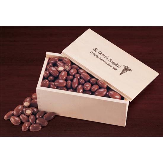 Maple Ridge Farms Wooden Collector's Box - Chocolate Covered Almonds
