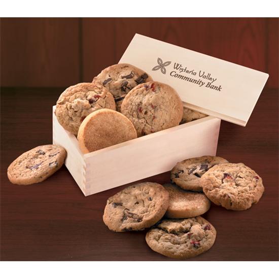 Maple Ridge Farms Wooden Collector's Box with Gourmet Cookies