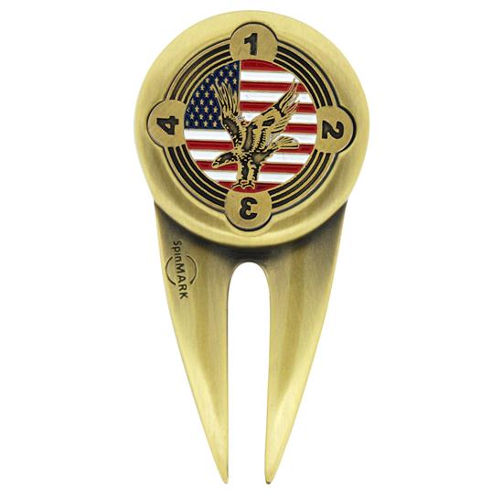 Logo Golf SpinMARK Divot Tool Without Belt Clip Matte Nickel