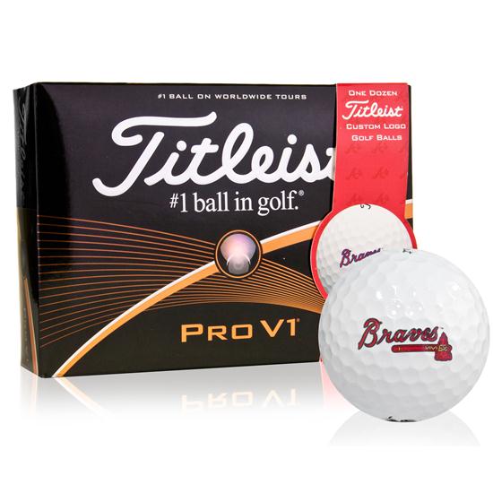 Titleist Pro V1 MLB Personalized Golf Balls Atlanta Braves