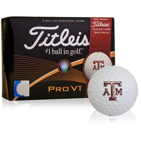 Titleist Pro V1 Collegiate Personalized Golf Balls Texas A&M Aggies
