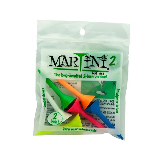 Martini Golf Tees 2 Inch Mixed Colors 6 CT