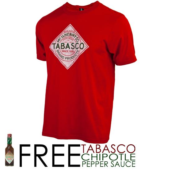 TABASCO Brand Men's Distressed TShirt Red Medium