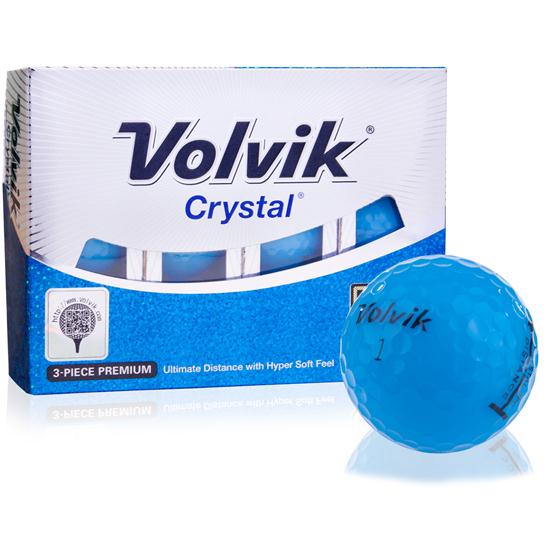 Volvik Crystal 3Piece Blue Personalized Golf Balls
