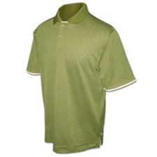 Callaway Golf Two Button Striped Polo - Hemlock Green