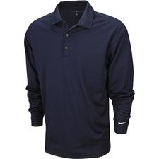 Nike Nike Dri-Fit Tech Long Sleeve Polo - Dark Obsidian
