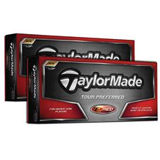 Taylor Made Tour Preferred Red Golf Balls - 2 Dozen