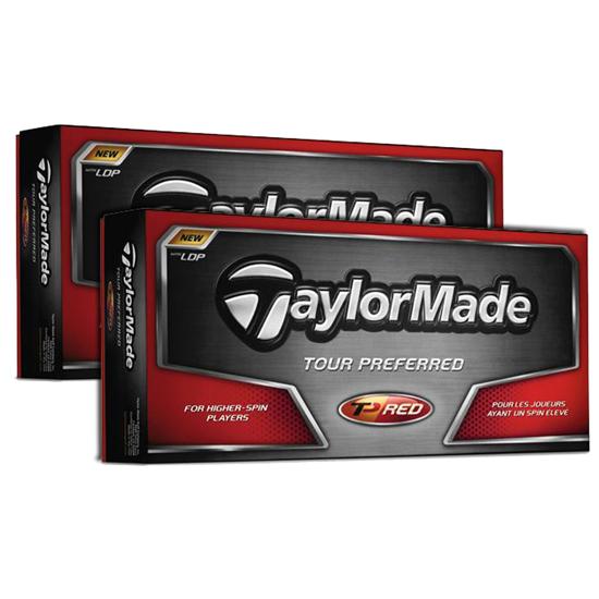 Taylor Made Tour Preferred Red Golf Balls - 2 Dozen