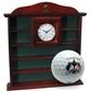 Golf Gifts & Gallery 19 Ball Display Cabinet w/Clock w/ Free 2010 Ryder Cup Golf Ball
