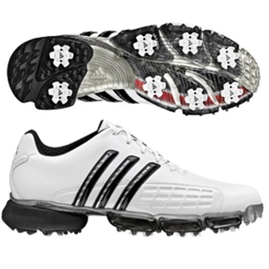 Adidas Powerband 2.0 Golf Shoes - White/White/Black
