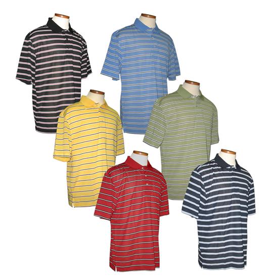 Linkstech Techno Dry Mesh Striped Polo 