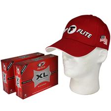 Top-Flite XL Distance Double Dozen with Hat