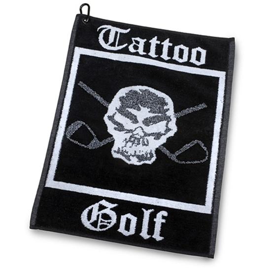 Tattoo Golf Woven Skull Golf Towel