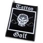 Tattoo Golf Woven Skull Golf Towel