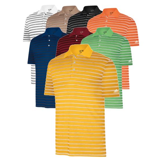 Adidas Men's ClimaLite Two-Color Stripe Polo