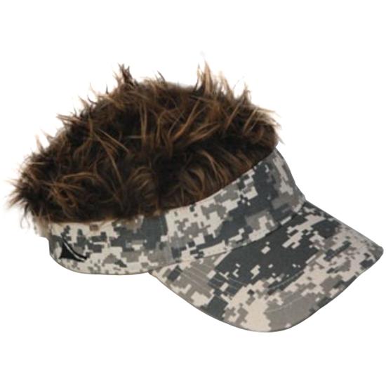 Flair Hair Men's Visor with Hair