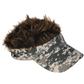 Flair Hair Men's Camo Visor with Brown Hair