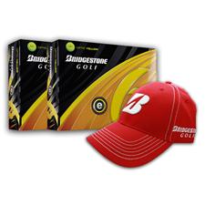Bridgestone e6 Yellow Golf Balls - Buy 2 Dozen Get Free Hat