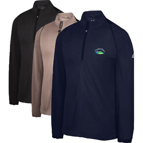 Adidas Climaproof Half-zip Utopia Golf Logo Windshirt