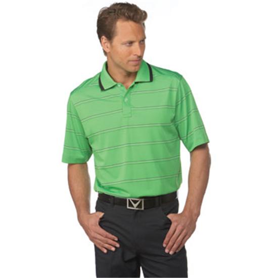 Callaway Golf Men's Chev Mesh Finestripe Polo