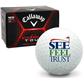 Callaway Golf HX Diablo Tour See Feel Trust Logo Golf Balls