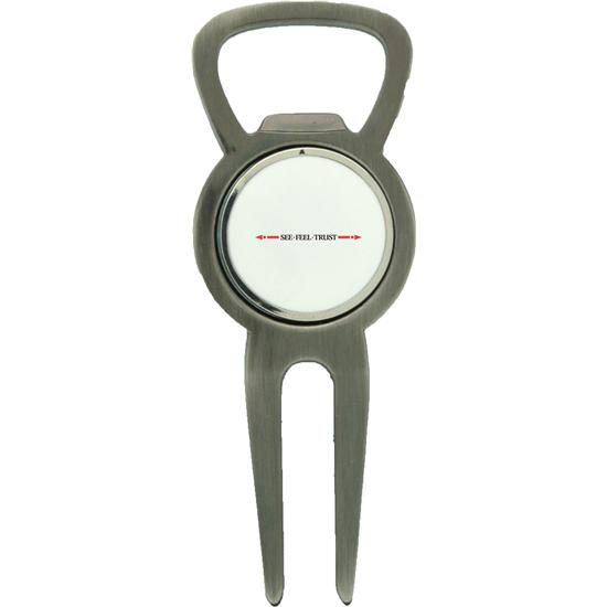 Classic Linear See Feel Trust Bottle Opener Ball Marker 