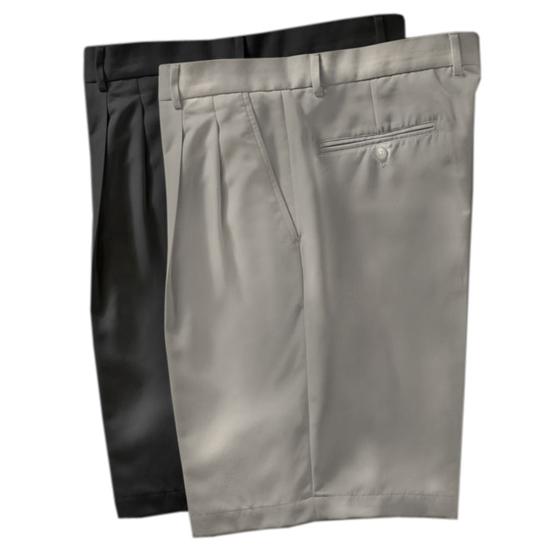 Greg Norman Men's Double Pleated Microfiber Shorts