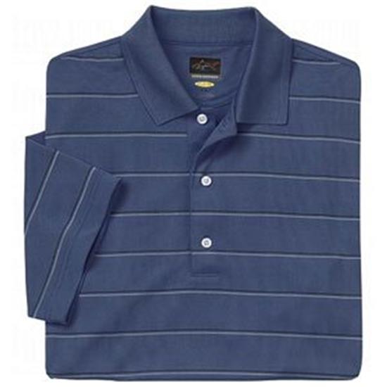 Greg Norman Men's Performance Micro Pique Multi Stripe Polo